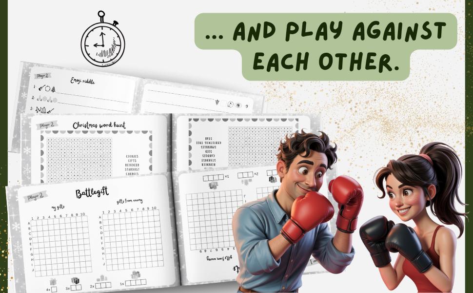Advent Calendar: The Great Advent Challenge for Couples – Let’s Battle | 24 Days of Interactive Challenges & Brain Games | Fun Gift for Women and Men