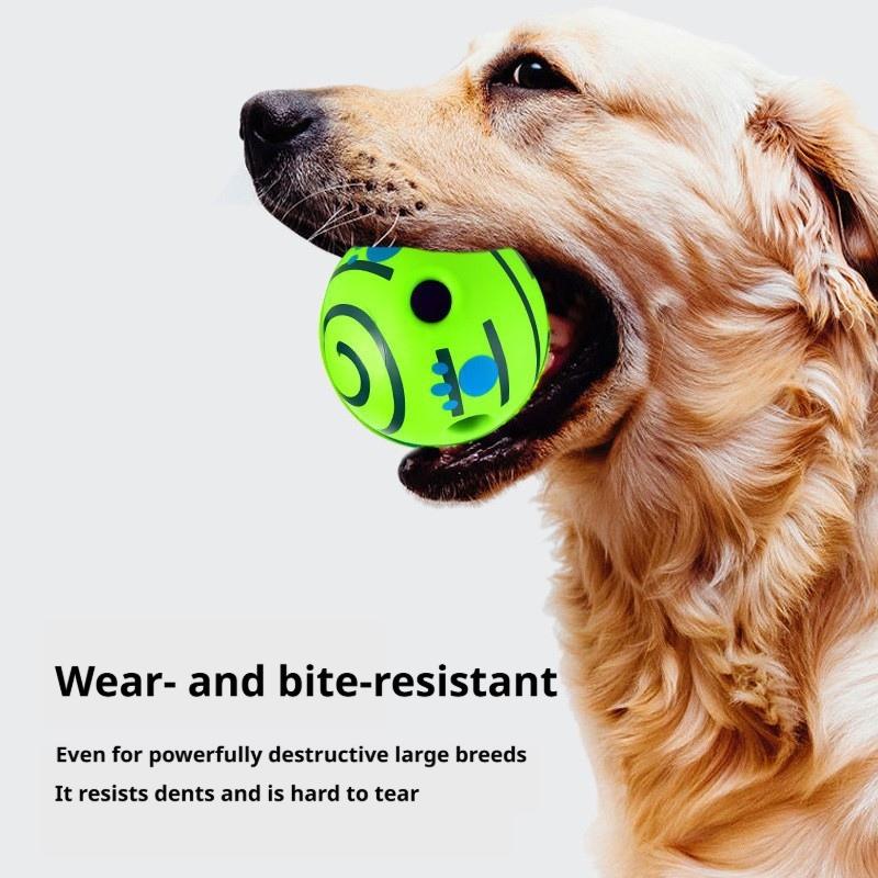 Interactive Dog Toy Rolling Sound Ball, Squeaky Giggle Ball for Dogs, Durable Chew Toy for Teeth Grinding, Boredom Relief & Self-Play for Puppies & Medium Dogs