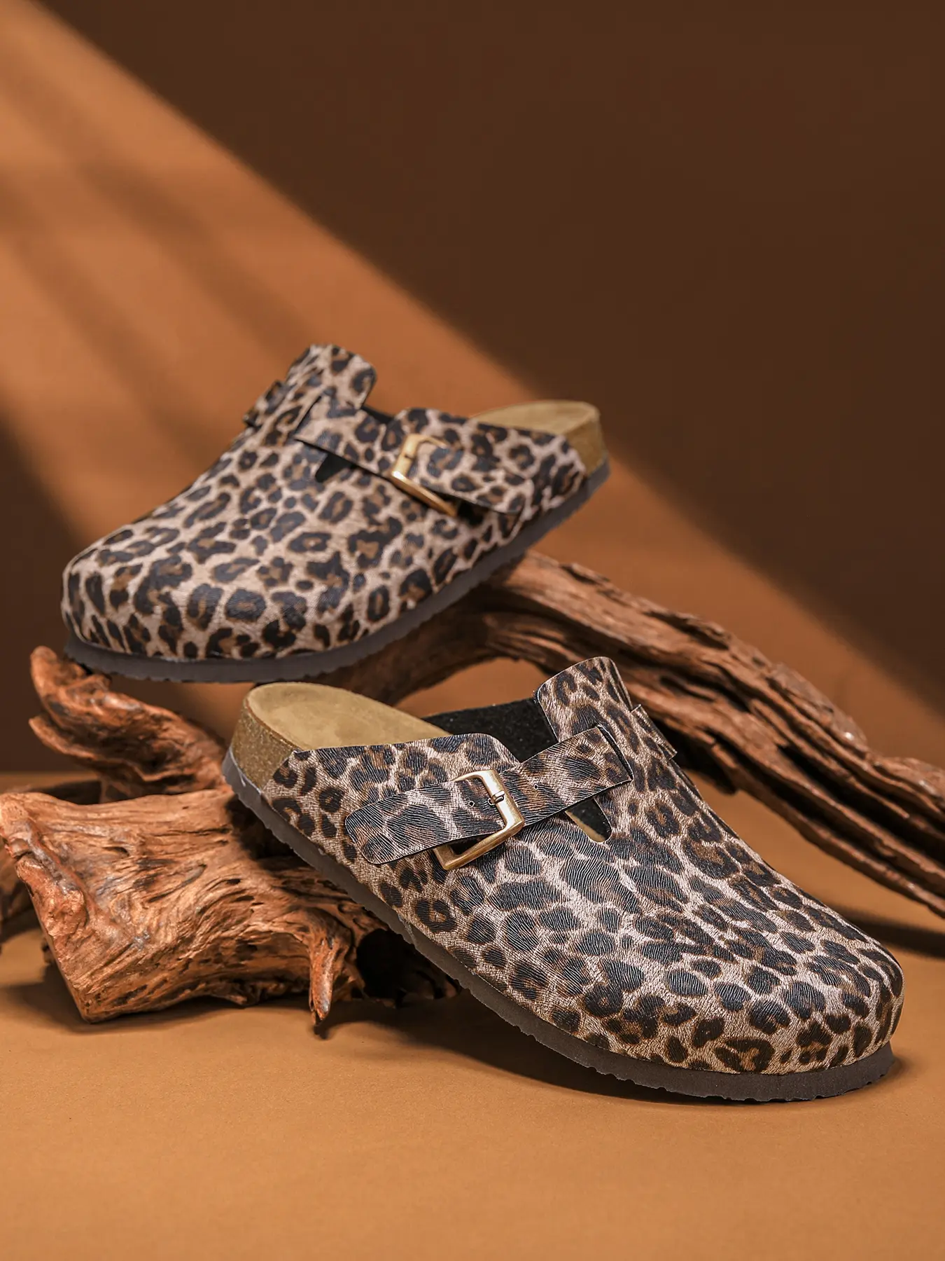 Unisex Leopard Print Sandals, Comfortable Eva Sole, Wide Fit, All-Season Wear, Fashionable & Durable, Ideal for Casual Outings
