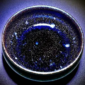 Master Xie Shimei · Kiln-transformed Onyx Black Incense Burner (Jianyao Jianzhan)