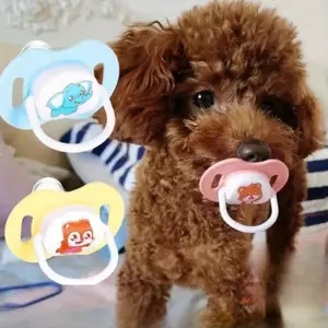 3-Piece Silicone Puppy Pacifier for Sleeping and Teething - Food Grade, Chewable Toy Set for Schnauzers and Small Dogs