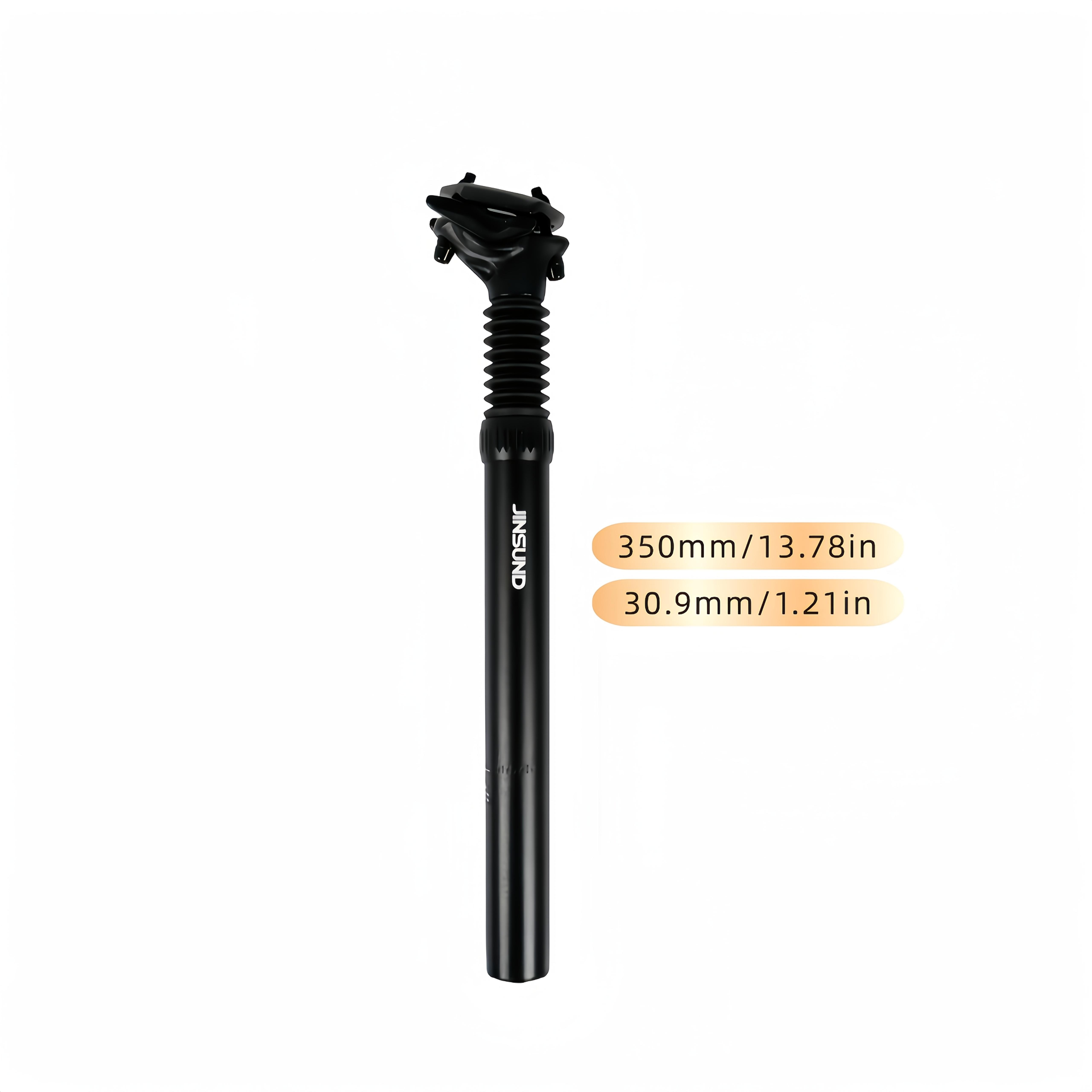 Mountain bike shock-absorbing seat tube, with spring shock absorption, the hardness and softness of the shock absorption can be adjusted, the shock absorption area is fully covered, adjustable angle, made of aluminum alloy, bicycle accessory.