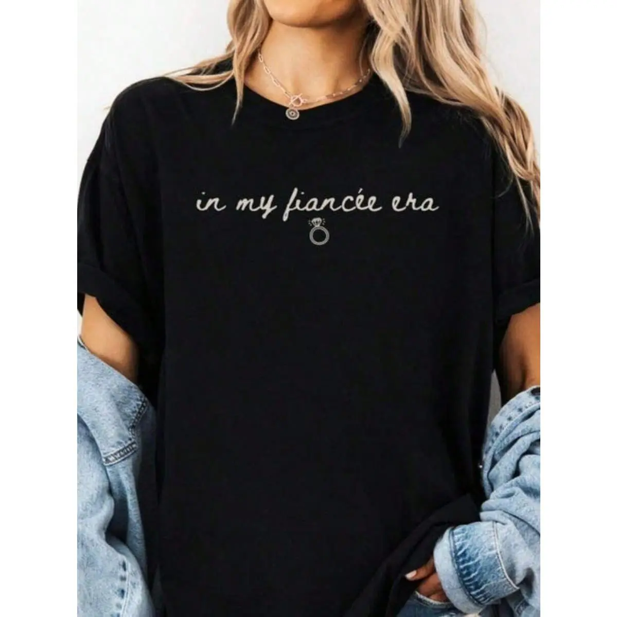 In My Fiancée Era TShirt, Engaged Shirt, Future Mrs. Shirt, Engagement, Bridal Shower Bride Shirt, Bachelorette Tee,、 Cotton Top