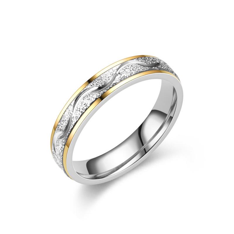 Two-Tone Gold Silver Couple Wedding Ring Set, Solitaire CZ Engagement Rings for Her & Him