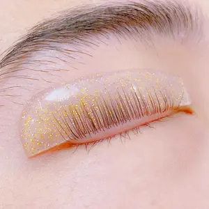 1mm Thin Gold Lash Lift Shields Flatter Perming Rods Eyelash Lifting Pads Fit Asian Flat Lash For Salon Usage