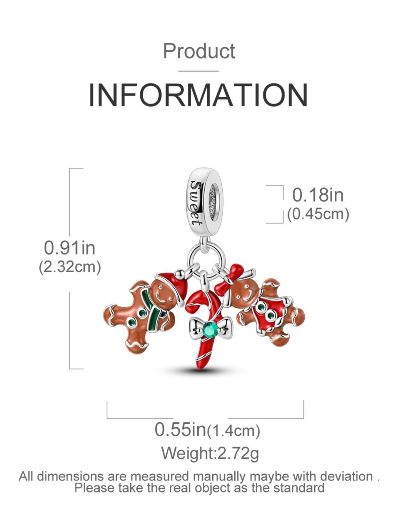 Gingerbread Man Design Pendant, Cute Gingerbread Man Charm, Fashion Diy Jewelry Accessories for Women & Girls, Trendy All-match & Exquisite Diy Jewelry for Birthday Gift