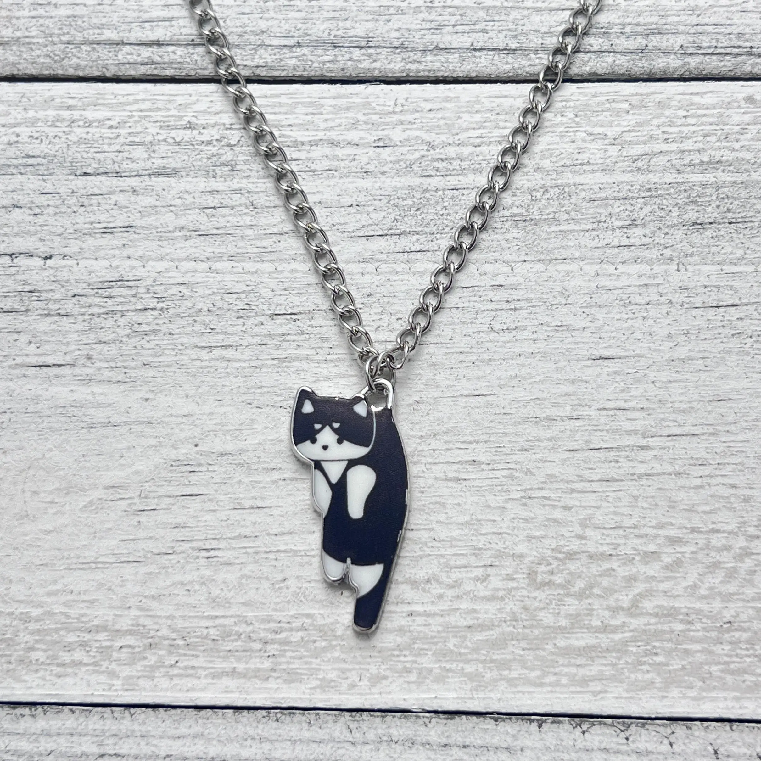 Cute Cat Pendant Necklace New Spring And Summer Colorful Cat Couple Necklace Japanese Print Cat Series Lift Up Kitten Necklace Cat Lover Gift