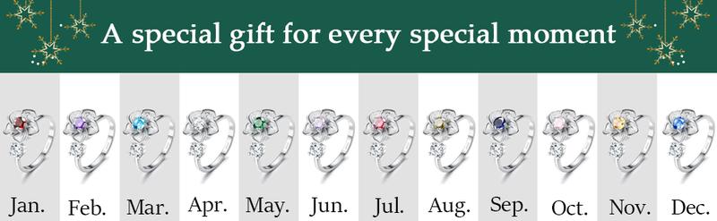Adjustable 925 Sterling Silver Anxiety Ring for Women Birthstone Rings Open Flower Rings Spin Rings Fidget Jewelry Aquamarine Zircon Adjustable 925 Sterling Silver Anxiety Ring for Women Birthstone Rings Open Flower Rings Spin Rings Fidget Jewelry Aquamarine Zircon