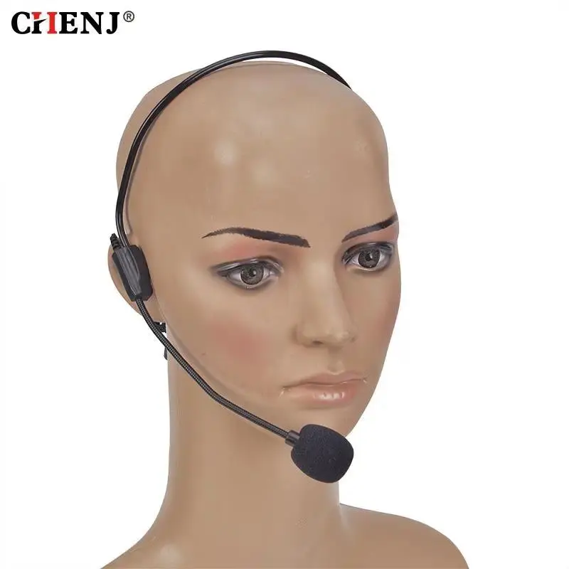 Portable Headset Microphone Wired 3.5mm Moving Coil Earphone Dynamic Jack Mic For Loudspeaker Tour Guide Teaching Lecture