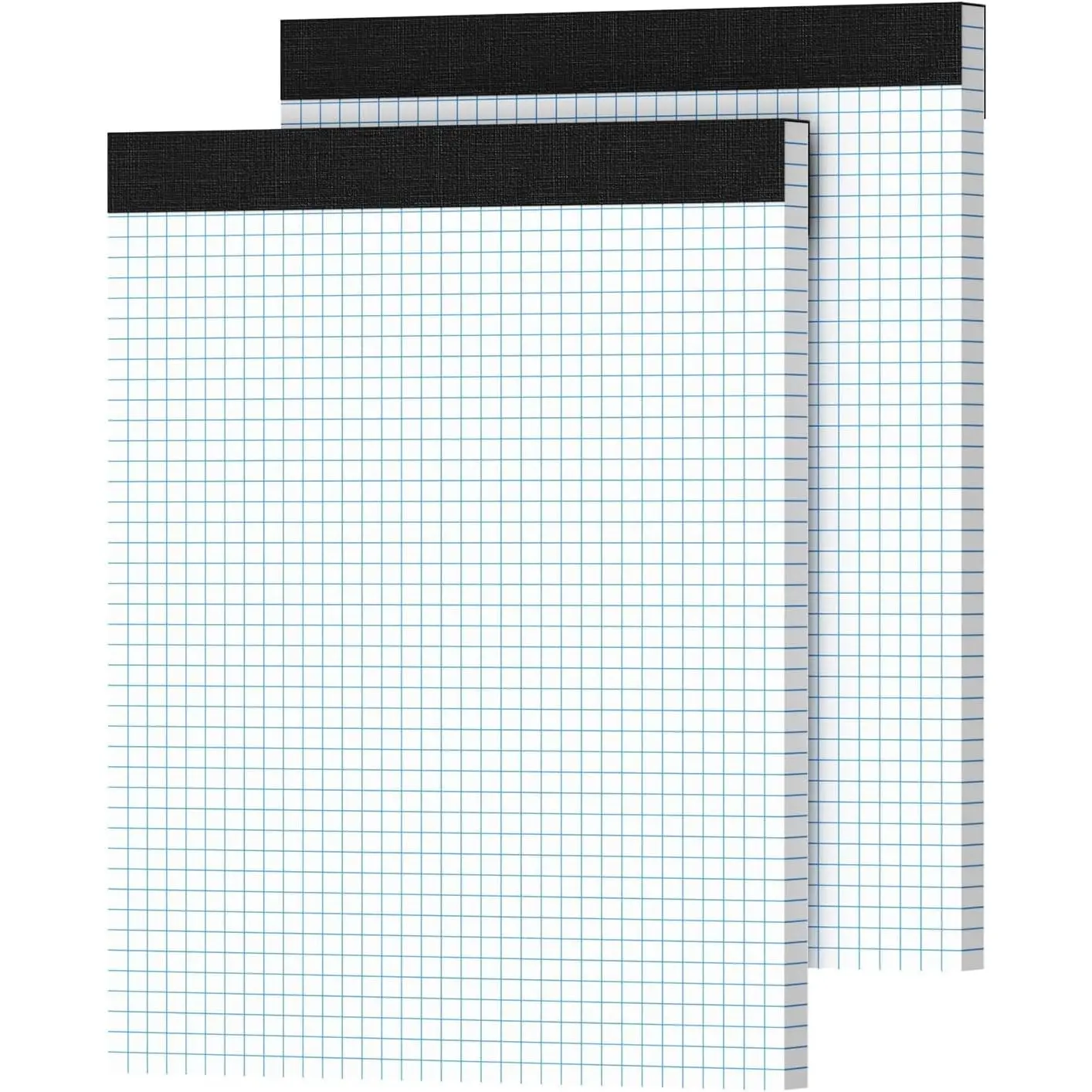 2 Pack Graph Paper Pads 8.5 x 11.75 Inch, 4x4 Quad Ruled Grid Paper, Premium Engineering Notebook, Easy Tear-Off Perforated Pages, Sturdy Back, White