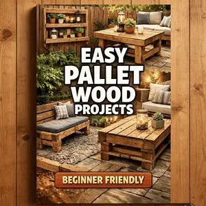 DIY Woodworking Tutorial Book, A5 Size, Step-By-Step Guide for Beginners, Using Old Wooden Trays and Scrap Wood, Outdoor Furniture Project