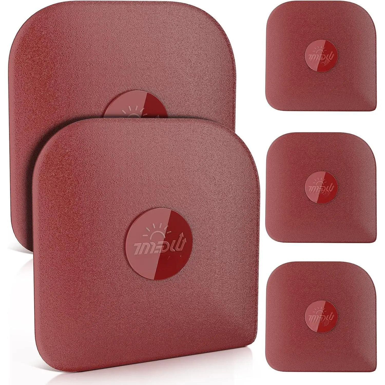 Pan Scraper Tool for Kitchen 5 count Pot Scraper | Multifunctional Pot Scraper Kitchen Tool, Non-Slip,  Safe, High Heat Resistant-Red