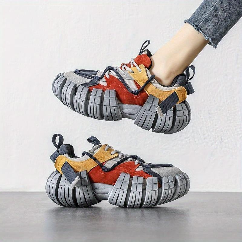 (New)Shoes for Men New Fashion Trend All The Fashion Brand Europe Station Color Daddy Shoes, Vintage to Do Old Sports Shoes, Anti-slip Wear-resistant Breathable Sports Shoes, Increase Men's Casual Shoes