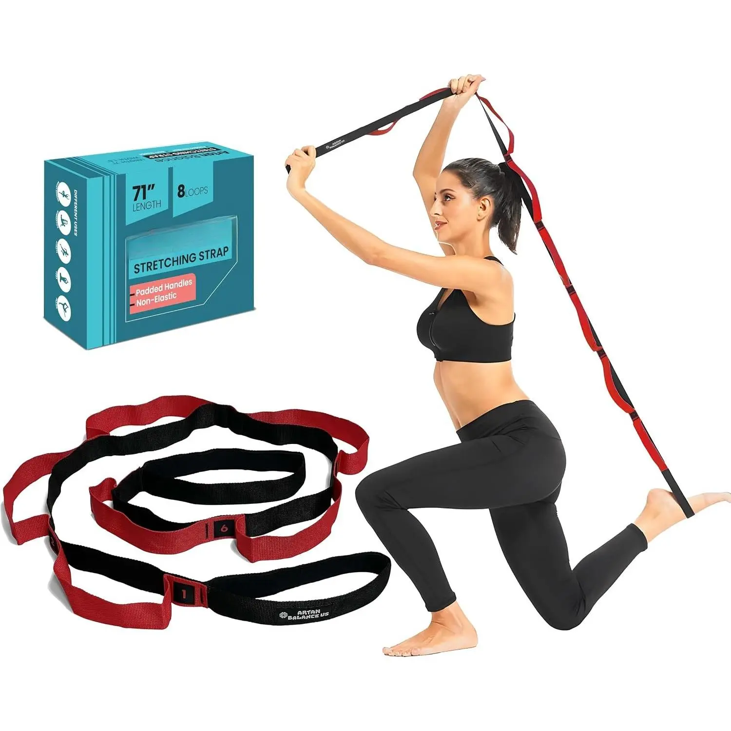 Stretching Straps for Flexibility, , and  Stretching – Multiple Styles for Yoga, Ballet, Dance, Gymnastics & Physical