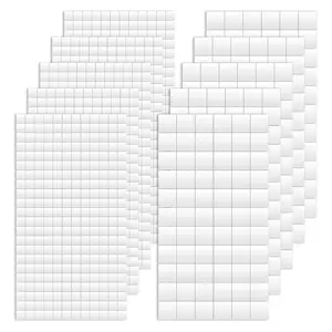 10 Sheets Foam Adhesive Squares, 1650pcs Total Double Sided Self Adhesive Squares, Precut Squares Strips Foam Tape for DIY Arts & Crafts, 2 Sizes (0.47in/12mm, 0.24in/6mm)