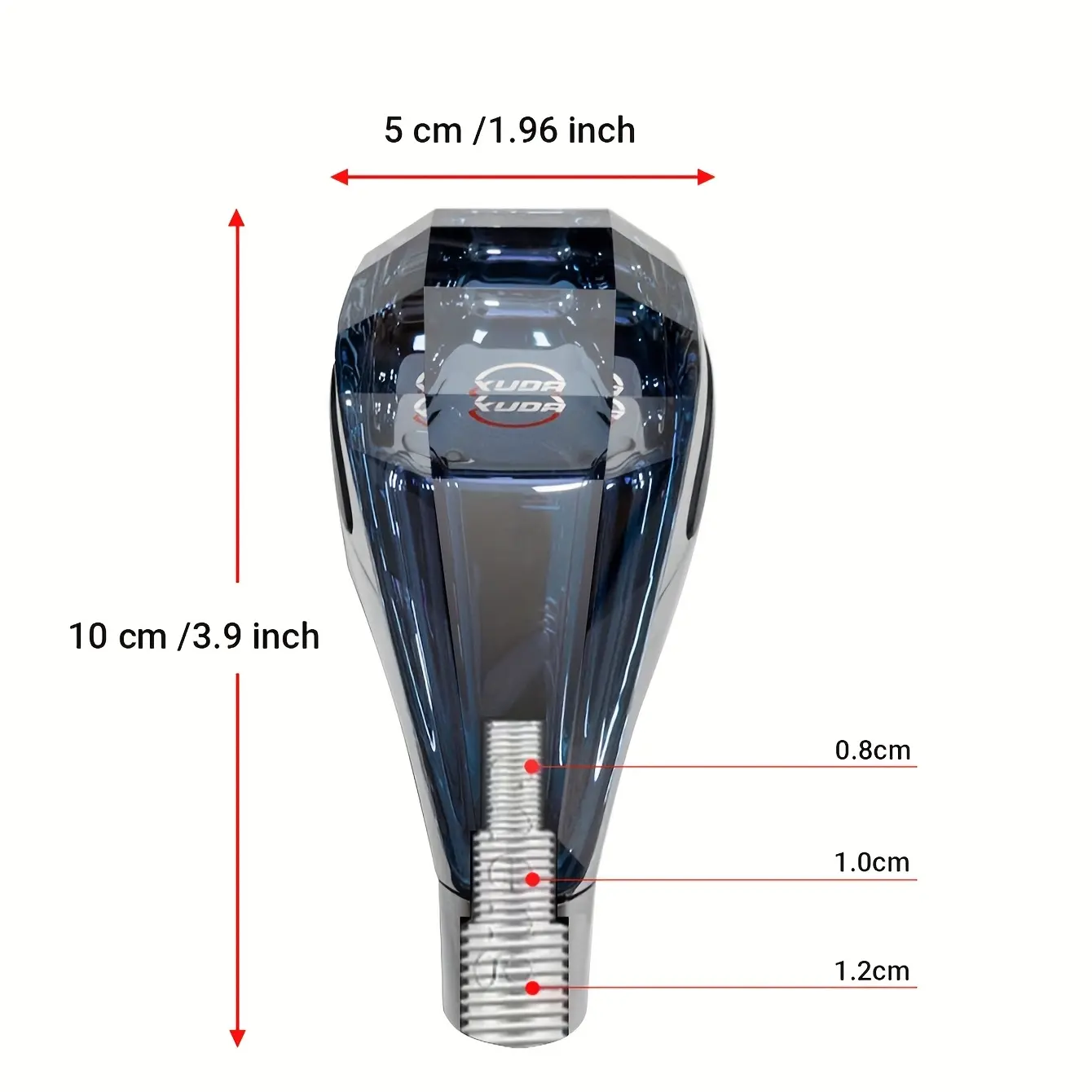 Xuda'S New Car Crystal Gear Shift Knob Features A Colorful LED Light, Is Plug-And-Play, Has A Portable Side Interface, Offers A Comfortable Grip, Is Wear-Resistant And Scratch-Resistant, And Is Suitable For Toyota Vehicles