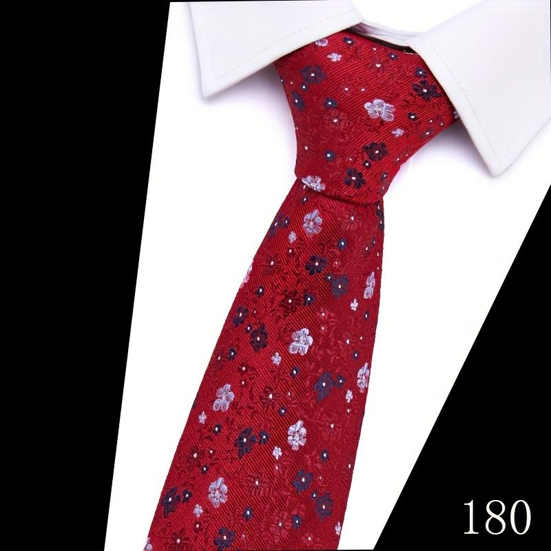 Classic 5-Piece Woven Necktie Set for Male Adults, Patterned Formal Fashion Accessories with Cufflinks and Tie Clip