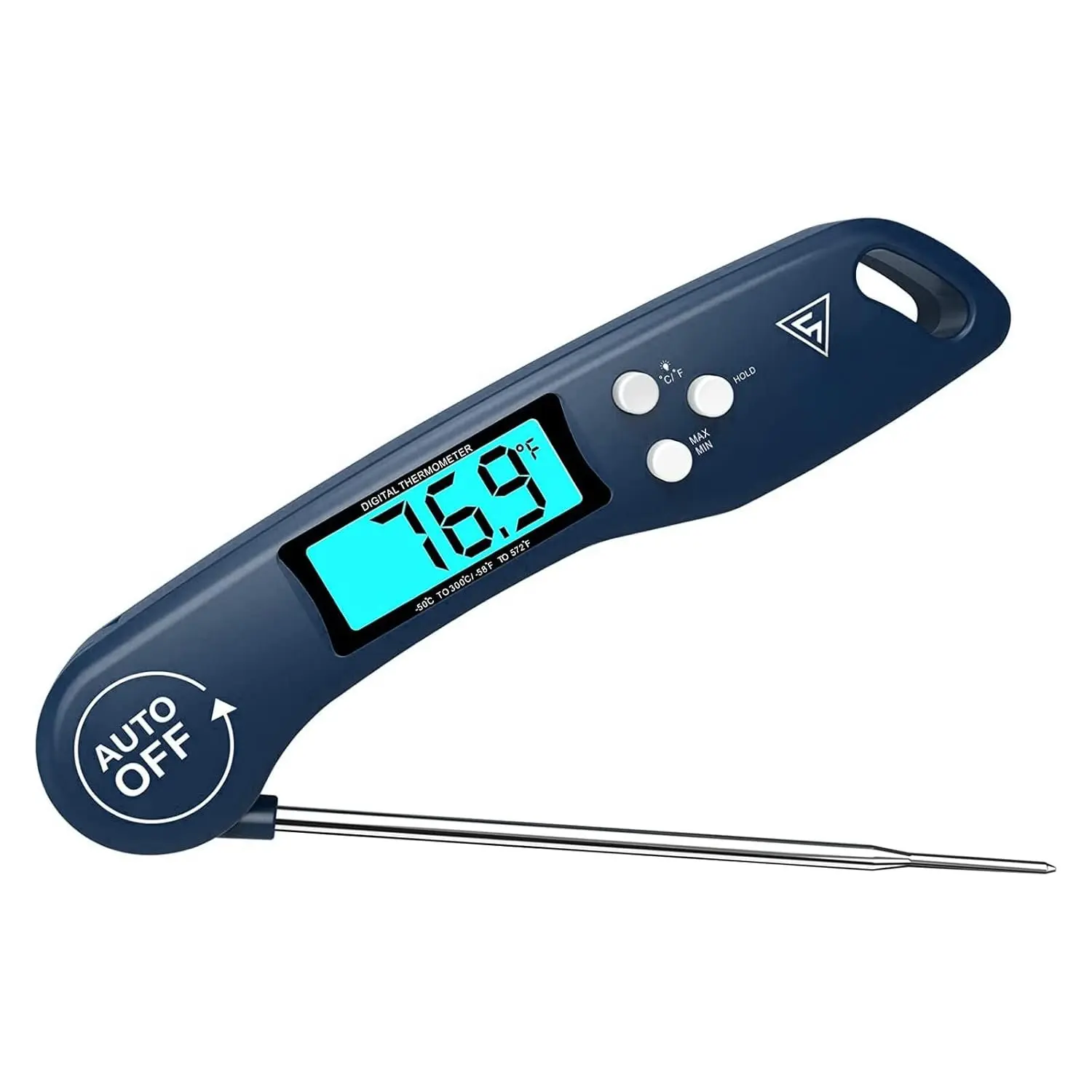 Meat Thermometer – Temperature Dial Thermometers for Cooking Backlight & Auto-Rotating Display, Kitchen Gadgets Essentials for BBQ Oven Grill  Candy Blue