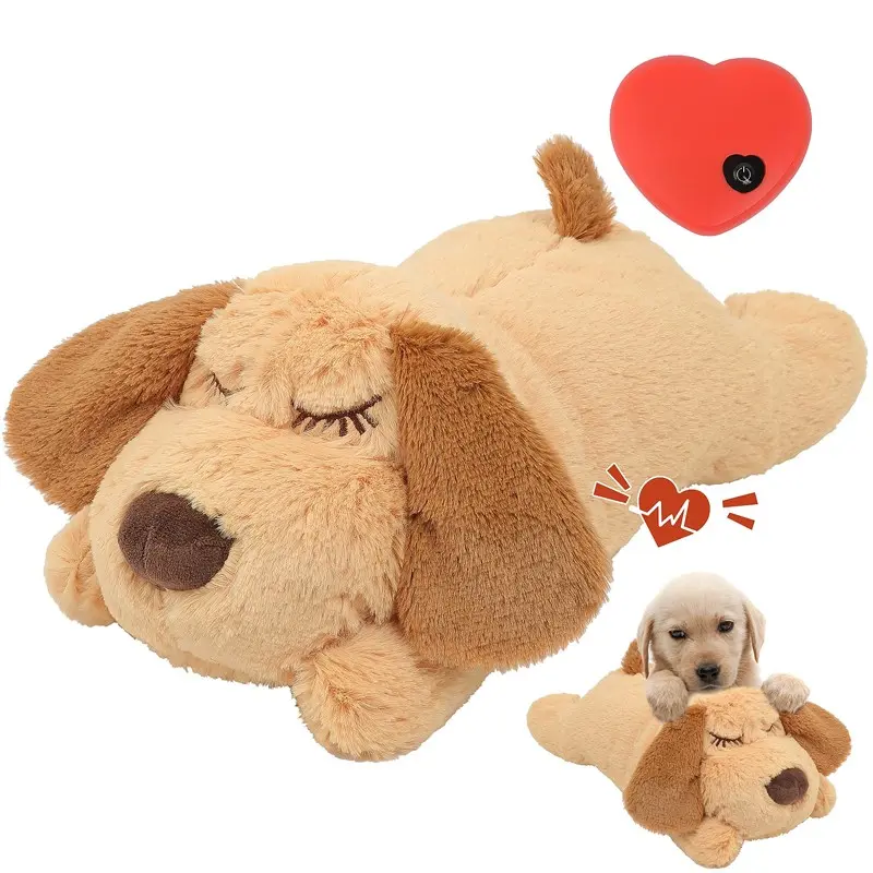 Pet Heartbeat Puppy Training Toy, Plush Dog Snuggling Toy, Calming, Cute, Soothes Anxiety, Relieves Sleep, Ideal for Puppies, Comfortable and Cozy