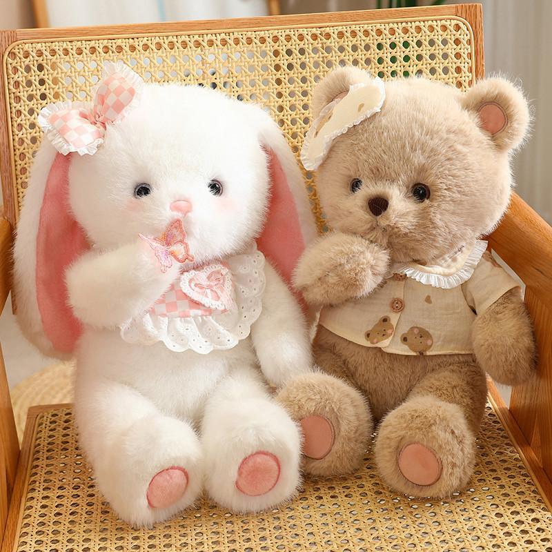 Cute Rabbit Design Plush Toy, 1 Count Soft Stuffed Rabbit Plushie, Cartoon Rabbit Plush Doll, Stuffed Animals, Plush Toy for Home & Office Decor