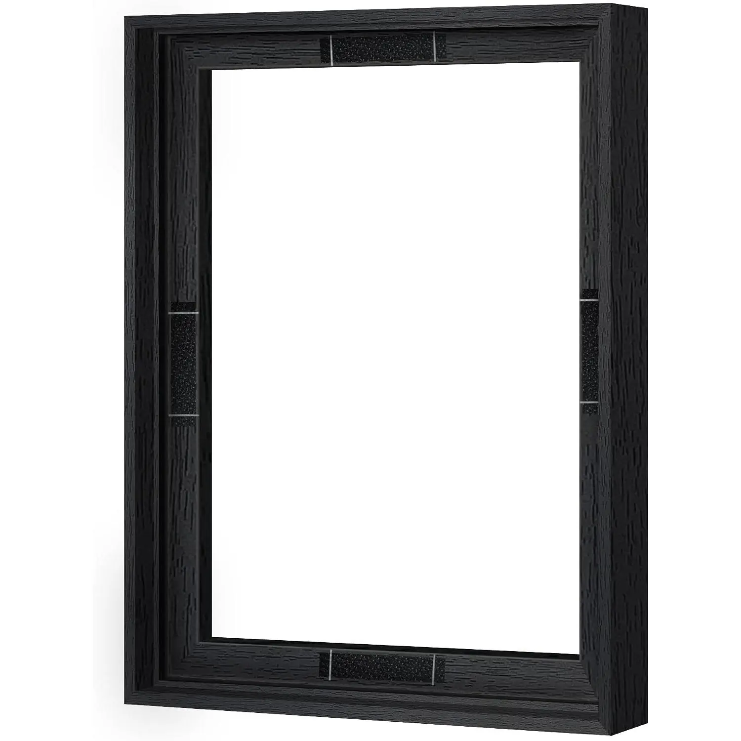 11x14 Canvas Floating Frame with 0.9" Deep, Black Floater Frame for Canvas Paintings with Adhesive, Vertical or Horizontal Wall Art Frame for Prints Oil Painting Diamond Decor, 1 Pack