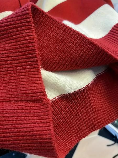 Autumn Winter New Design Hooded Knit Sweater, Color Block Striped Casual Soft Comfortable Elegant Women's Pullover, Colorblock Hoodie