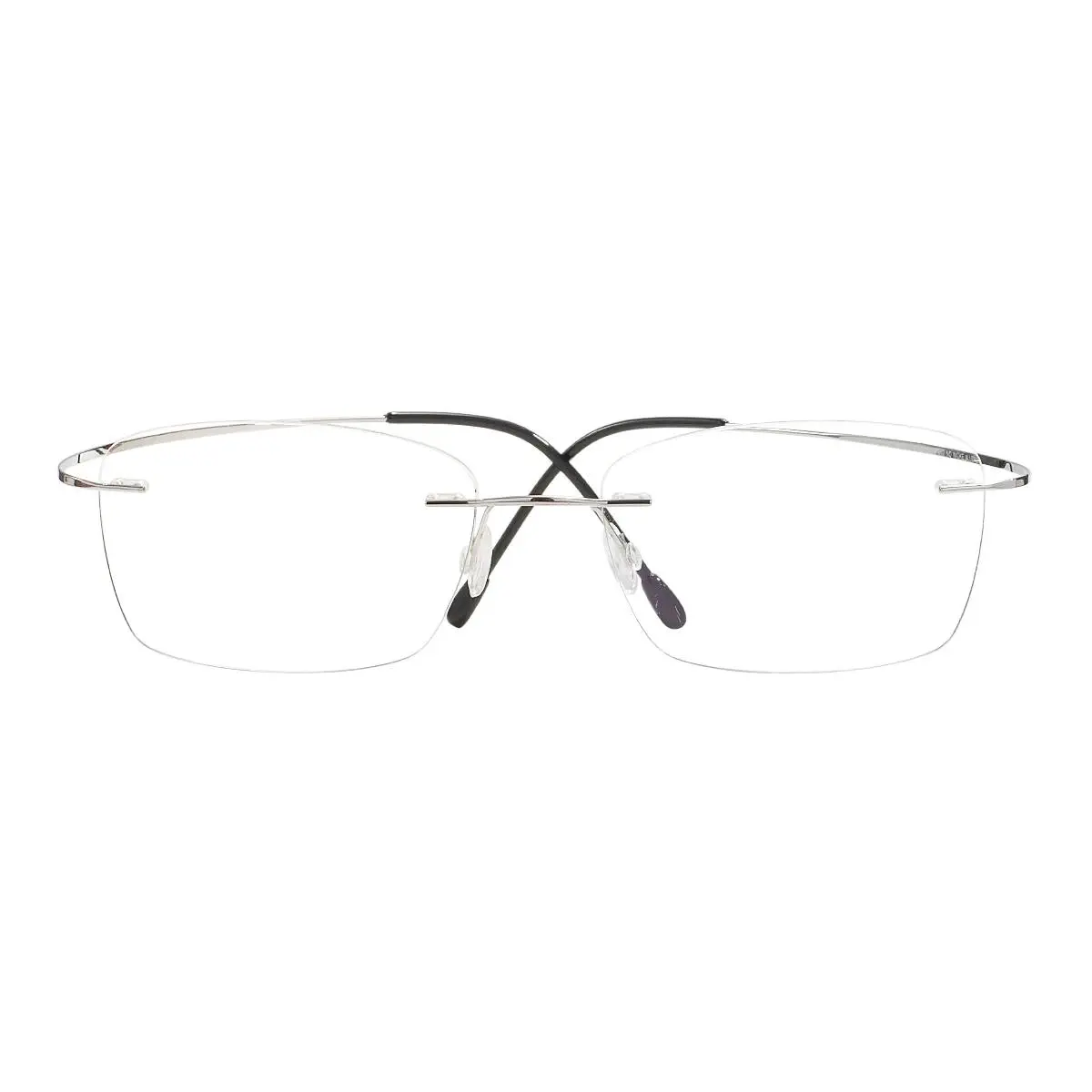 Men's Large Pure Titanium Rimless Optical Glasses Ultralight Flexible Colorful Anti-blue Light Progressive Spectacle Eyeglasses