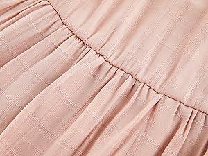 Imily Bela Womens Short Sleeve V Neck Blouse Button Down Shirt Loose Casual Ruffle Hem Babydoll Peplum Tops