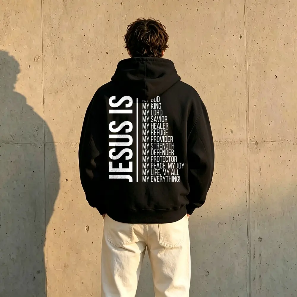 Jesus Christian Hoodie, Faith Based Sweatshirt, Religious Streetwear Pullover, God King Lord Apparel