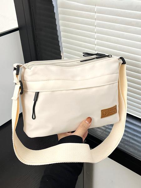 Multi-compartment casual crossbody bag, fashionable, versatile and compact, simple solid color with multiple colors to choose from, lightweight and portable small crossbody bag, niche creative, suitable for office workers, etc., Minimalist crossbody bag