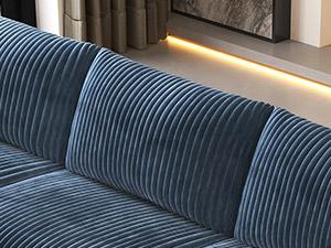 ARCH 78.74" L Shaped Modern Sofa Modular Sectional Cloud Couch with Ottoman,Upholstered Couches with Plush Corduroy Fabric for Living Room Furniture,Bedroom and Apartment,No Assembly Required,Blue