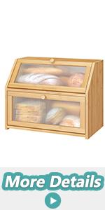 Bamboo Bread Slicer, Adjustable Bread Slicer Guide with 3 Thickness Size, Foldable Compact Chopping Cutting Board, Great for Homemade Bread, Cakes, Bagels