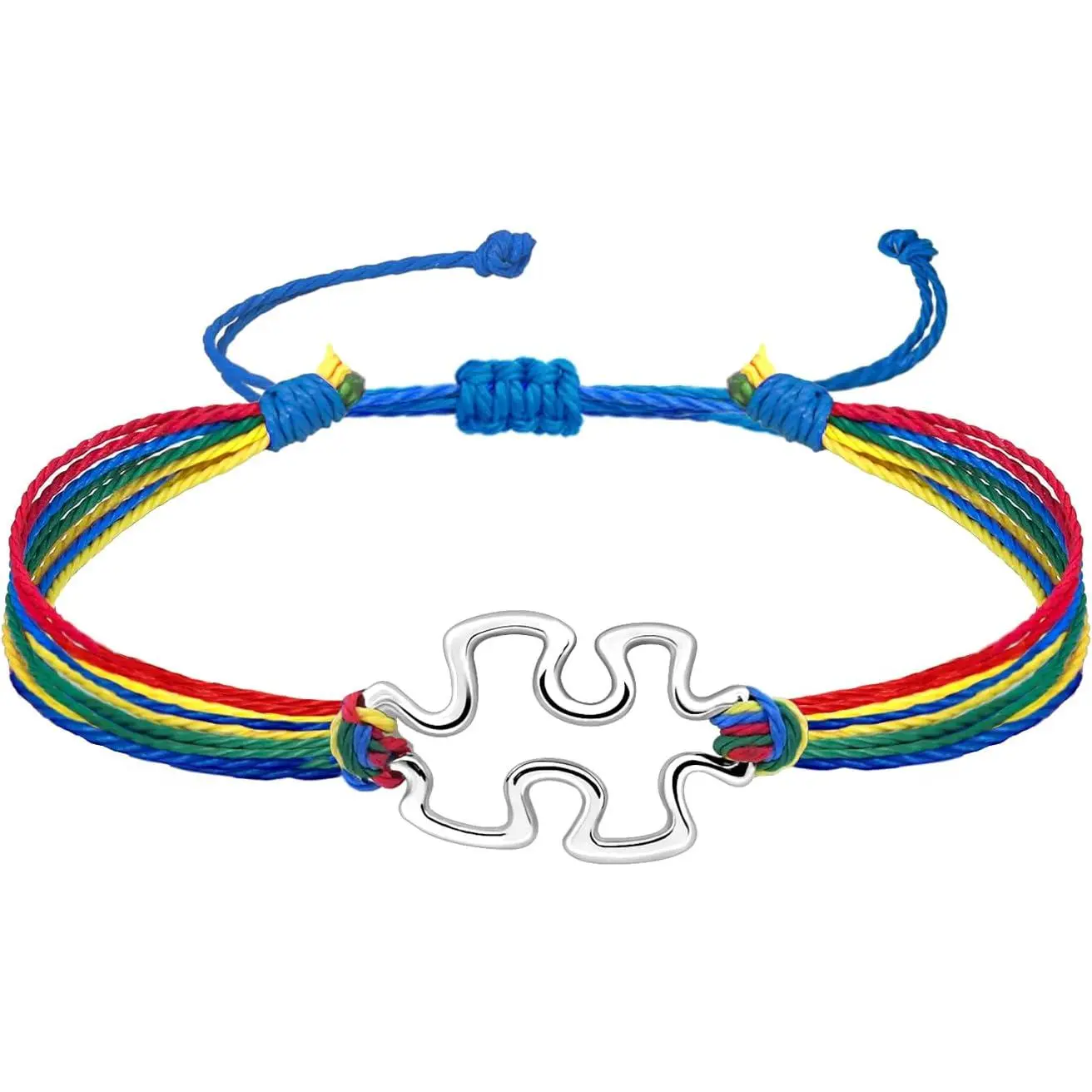 Awareness Bracelets  Adjustable String  Heart Puzzle Bracelet Autismo Month Accessories Gifts