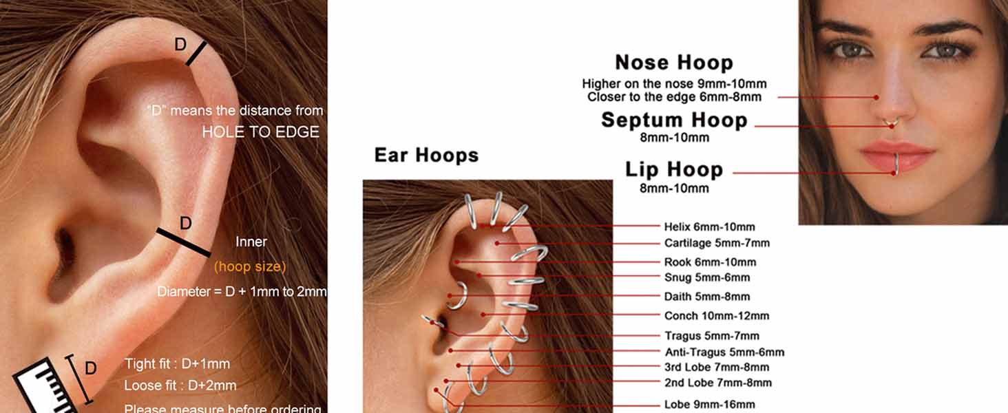 MILACOLATO 6Pcs 16G 18G Septum Rings Surgical Steel Nose Rings Hoop for Women Opal CZ Daith Cartilage Hoop Earring Clicker Septum Jewelry Hinged Hoop Nose Ring Lip Helix Rook Tragus Piercing Jewelry