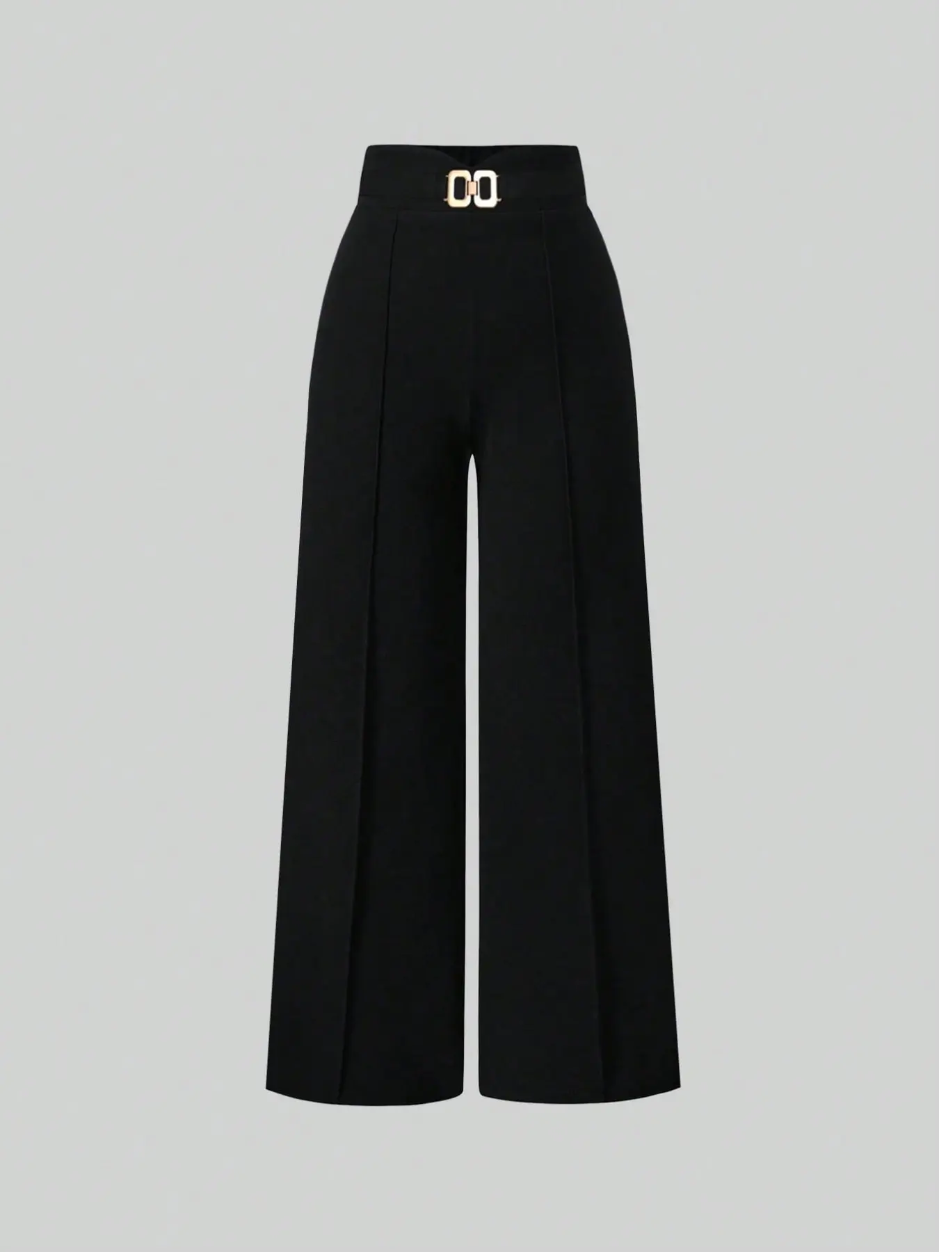 Takeme High-Waisted Metal Button Wide-Leg Suit Pants, Office Fashion, Luxury Style, Commute Ootd, Custom Suit Pants, Elegant Look, Bottoms
