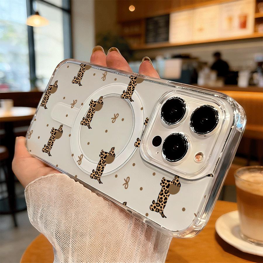 Dog Bone Pattern Magnetic MagSafe Snap Case for iPhone 17/16 Pro Max 15 Pro 14 13 12 Mini 11 XR XS Plus SE Shockproof Slim Protective Cover