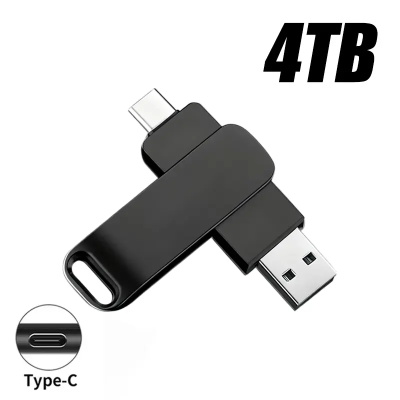4TB USB 3.2 Flash Drive Metal Ultra-Speed Pen Drive Waterproof Type-C USB PenDrive For Computer Storage Devices 2026