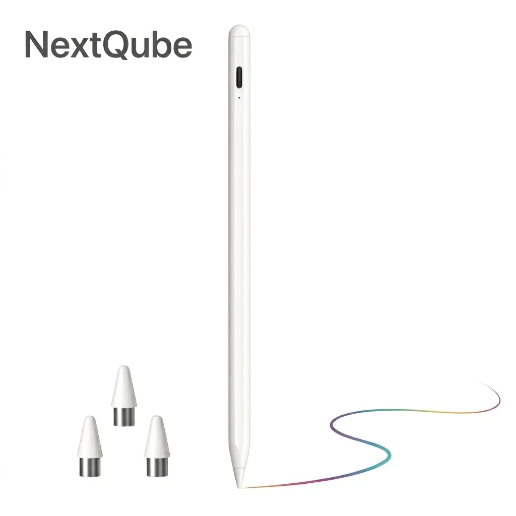 NextQube  Universal Stylus Pen for Touchscreen, High Sensitivity Precision Disc Tip Stylus Pencil Compatible with Android iOS Windows, Fast Charge Touch Pen for Writing Drawing Note Taking, Perfect Gift for Student