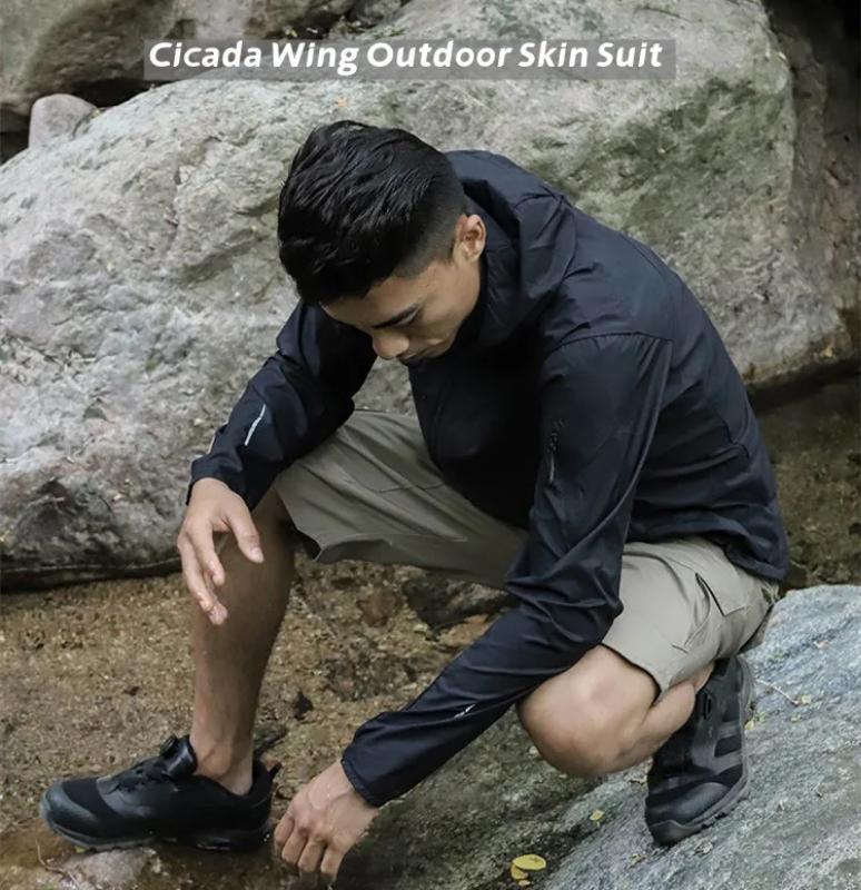 Kyn Apparel Men's Breathable Sun Protection Clothing, Tactical Windbreaker, Sports Coat, Tactical Hoodie, Outdoor, Summer