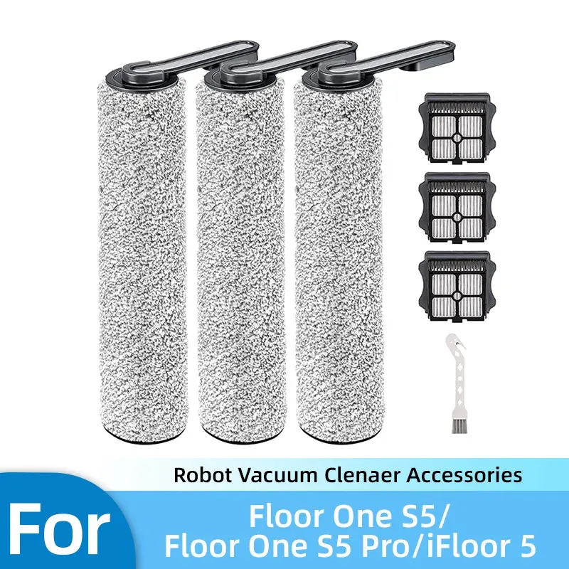 Replacement Brush Rollers for Tineco Floor One S5/s5 Pro/ifloor 5 Breeze, Wet Dry Vacuum Cleaner Accessories, Replacement Parts, Complete Part Kit, Consistent Cleaning Performance