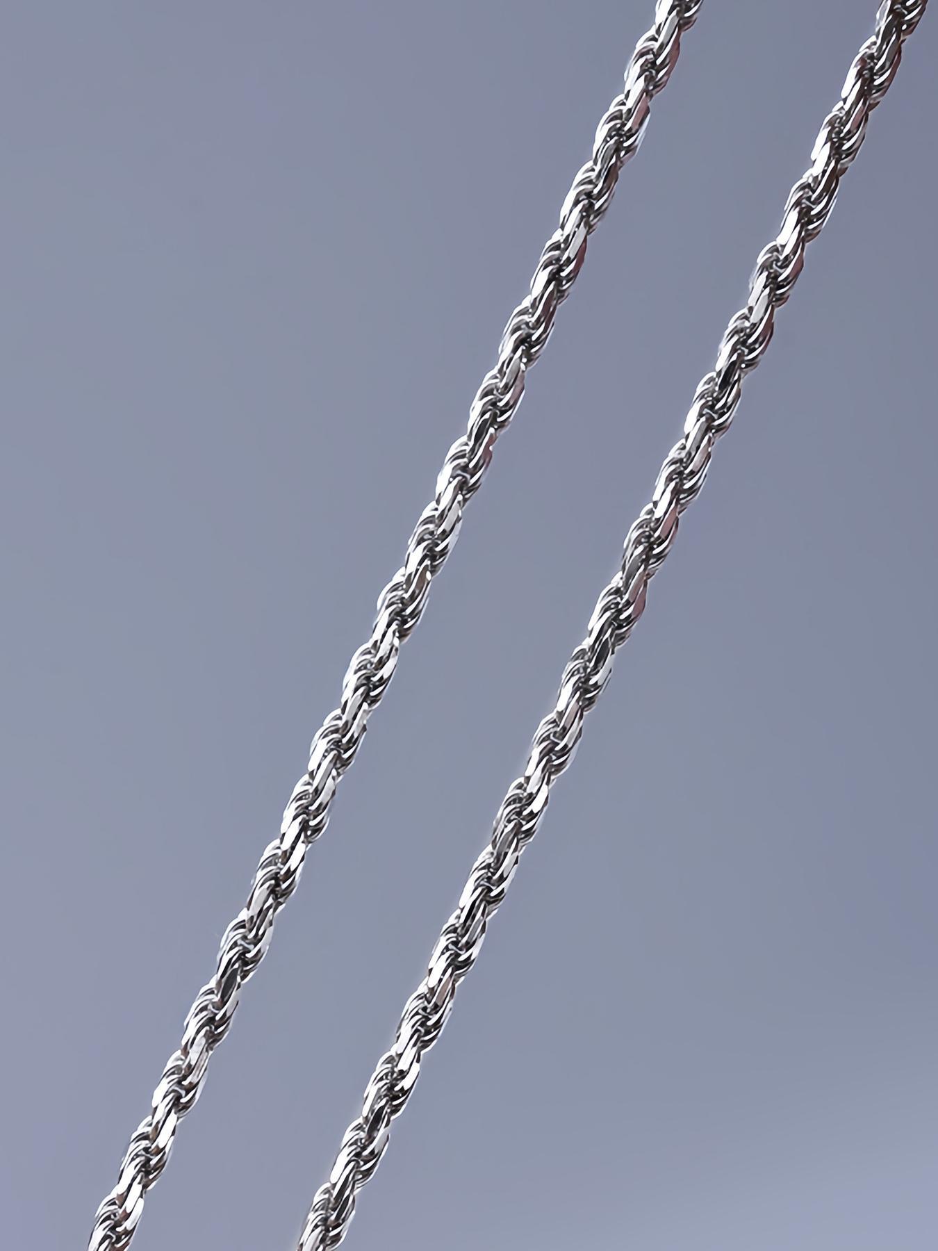 S925 Sterling Silver Chain Necklace for Men & Women, Fashion Chain Necklace for Party, Daily Decor, Trendy All-match & Exquisite Jewelry for Birthday Gift