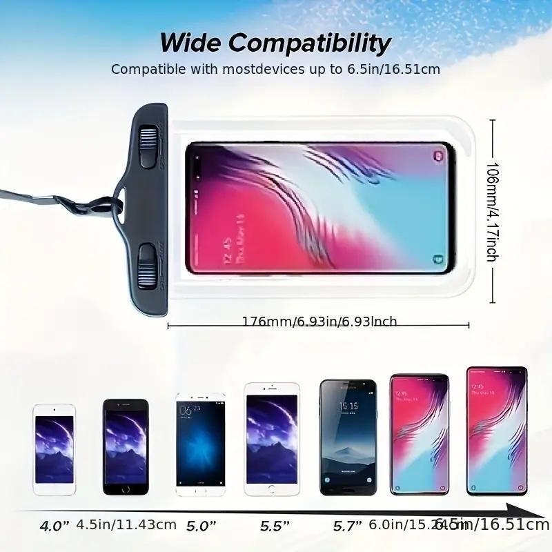 Waterproof Phone Case, Universal Waterproof Phone Protective Case, Swimming Phone Accessories for iPhone 16 15 14 Plus 13 12 11 Pro Max Huawei Xiaomi Samsung