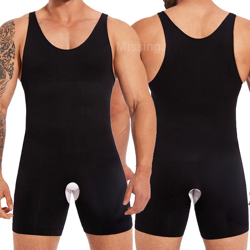 Men's Compression Bodysuit, Men Full Body Shaper Tummy Control Sleeveless Bodysuit ,Men One-Piece Shapewear For Indoor Outdoor shaping body suit
