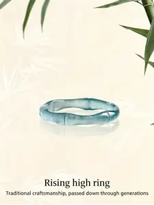 Natural Jade Ring, Bamboo Joint Design, Chinese Style Feng Shui Jewelry, Energy Ring, Perfect Gift for Women and Girls