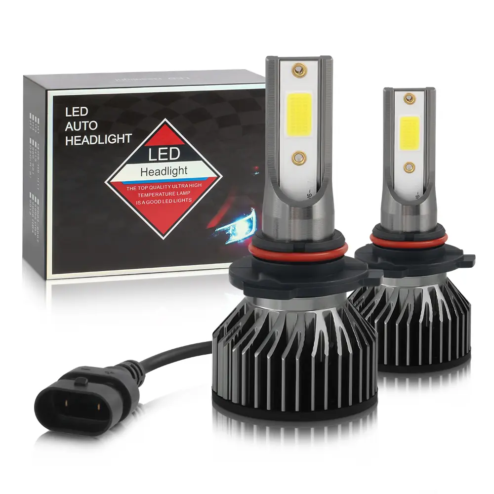 OPRAH 2PCS Super Bright LED Headlight Bulbs, V6 Mini Car LED Headlights, LED Headlight Kit, High and Low Beam Automotive Replacement Headlights, 2400 Lumens, 6000K Cool White Light, Car Accessories, Compatible with H1/H4/H7/H8/H9/H11/9005 Vehicles