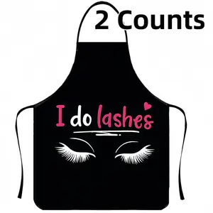 I Do Lashes Apron Set,2 Counts Polyester Apron for Nails,Christmas Gift, Summer Cool Apron for Women,Nail Tech,Nails Design Tool,Nail First,Garden Tool, Kitchen Essential,Cleaning Tool