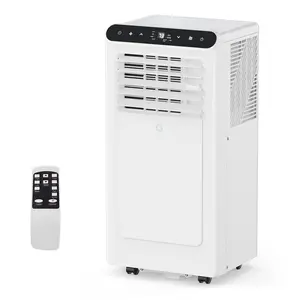 8000 BTU Portable Air Conditioner, 3-in-1 AC Unit with Cooling Dehumidifier Fan Modes, Ultra-Quiet 48dB, Cools Up to 350 Sq.Ft, 24H Timer Remote Control Full Window Kit for Bedroom Home Office
