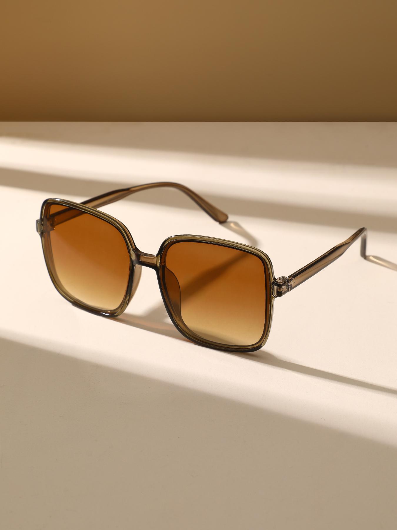 Unisex Street Trend Leopard Print Sunglasses As Summer Outfits 2024, Trendy Square Frame Sunglasses for Everyday Use, Fashionable Sunglasses, Leopard Pattern Sunglasses