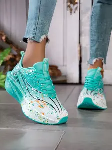 Women's Professional Ink Carbon Board Running Shoes, Breathable Sports Sneakers, Shock Absorption Design, Casual Training Runners