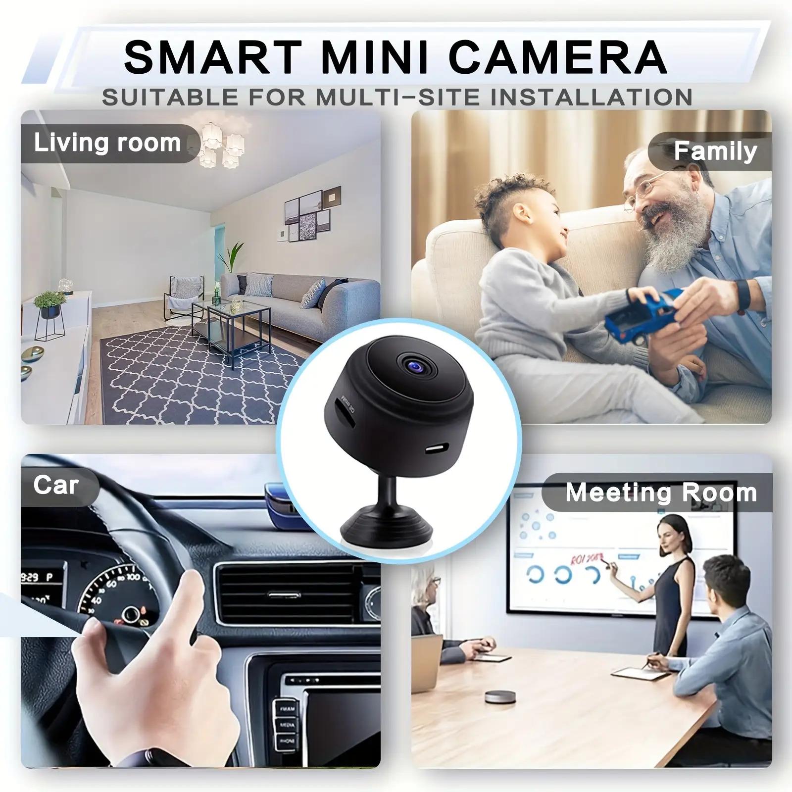 4/6 pcs Mini Wireless Surveillance Camera with 2.4G Wi‑Fi, HD 1080p, Night Vision, Audio, USB Power, Remote Viewing, Wide Angle, Easy to Carry, for Home, Pets, Bedroom, Black Friday Deals